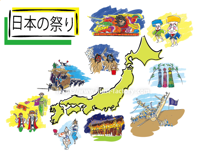 社会教材イラスト 日本の文化 祭り イラスト制作会社アットのイラストレーターブログ