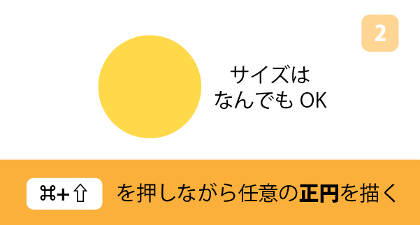 【イラレ初心者向け】Illustratorで作る簡単なキラキラの作り方　手順２　簡単にキラキラを描く方法　カンタン　イラレ　Illustrator 　キラキラの書き方　キラキラの作り方
