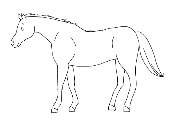 馬の絵の書き方図図解