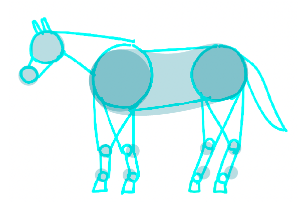 馬の絵の書き方図図解