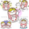 マトリョーシ子★マトリョーシカモチーフキャラ★申請中のLINEスタンプ