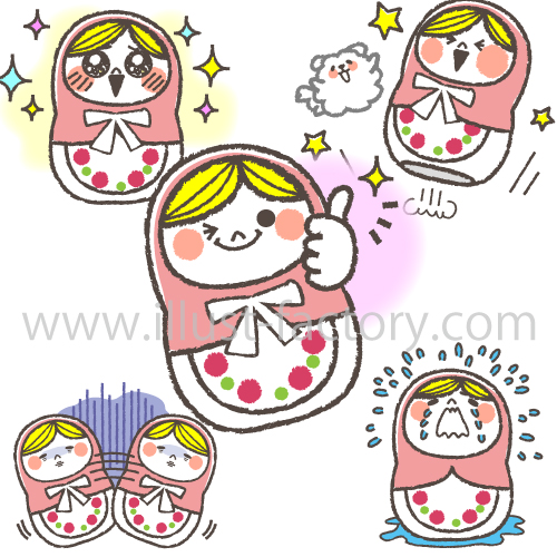 マトリョーシ子 マトリョーシカモチーフキャラ 申請中のlineスタンプ お仕事紹介 質問解決ブログ イラスト制作の株式会社アット