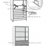 家具のイラスト★組み立ての説明図解★モノクロ線画タッチ