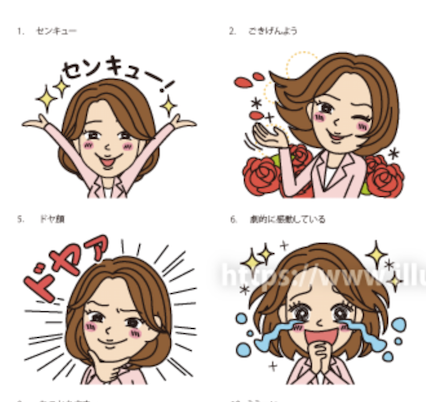似顔絵の展開★LINEのスタンプ