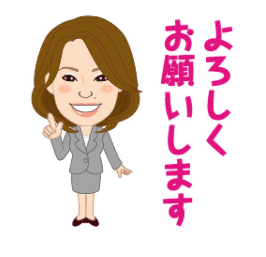 LINEスタンプ★ベーシック女性似顔絵風スタンプ