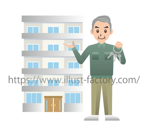 マンション管理会社のパンフレットイラスト