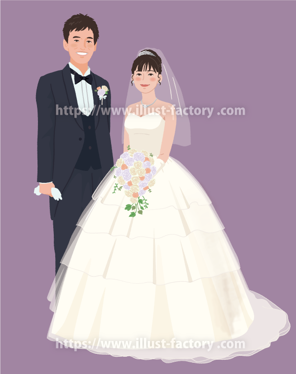 新タッチ紹介 新郎新婦結婚式イラスト頭身高いタッチ ｂ お仕事紹介 質問解決ブログ イラスト制作の株式会社アット