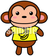 C09-01 サル（猿）のキャラクターデザイン例