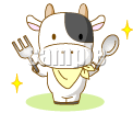 C20-02 牛のキャラクター制作例　食事