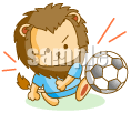 C20-08 ライオンのキャラクター制作例　スポーツ