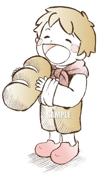 C46-01 パン屋さんのキャラクターデザイン例