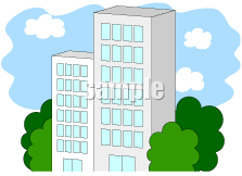 G01-10 ビルの挿絵作成例