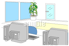 G01-13 事務所のイ挿絵作成例