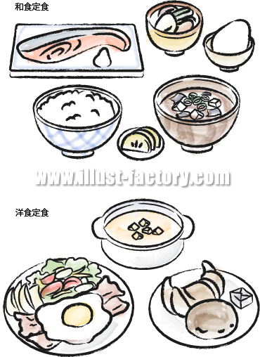 手描き風 料理のイラスト制作例 H19 イラスト工房