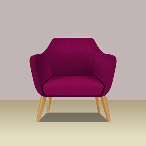 リアルタッチ 素材別椅子のイラスト S36 イラスト工房