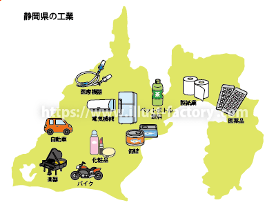 静岡県イラストマップ 教科書子供向けタッチ M48 イラスト工房