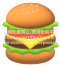 3D風の、リアルな食べ物のイラスト S46-1 ハンバーガー