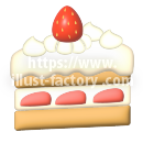 3D風の、リアルな食べ物のイラスト S46-3　ショートケーキ
