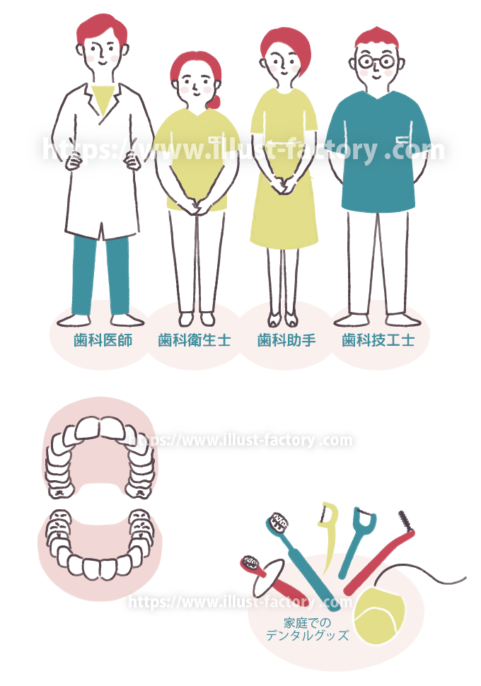 手描き風のゆるい線と少ない色数のタッチ A372